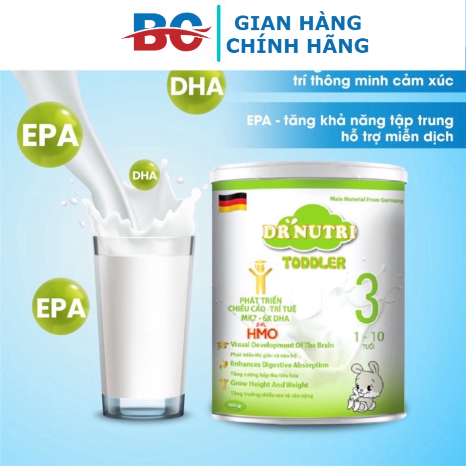 Sữa DR NUTRI 3 - phát triển chiều cao trí tuệ cho trẻ-Sữa Số 3 Cho Trẻ từ 1 Đến 10 Tuổi