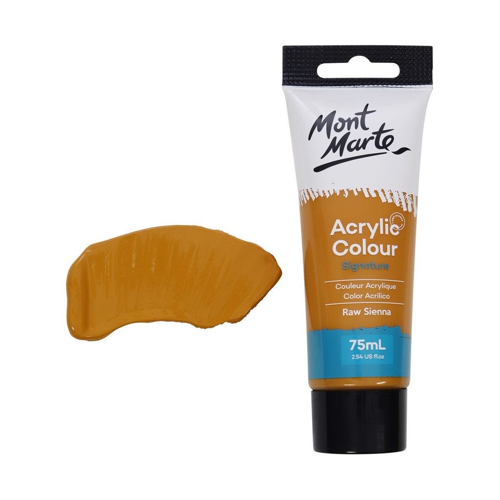 Màu Acrylic Mont Marte 75ml - Raw Sienna - Acrylic Colour Paint Signature 75ml (2.54oz) - MSCH7506