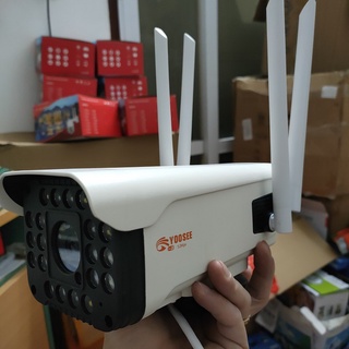 Camera ngoài trời yoosee thân 4 râu 20led quay quét 360 độ, siêu nét, chịu mưa nắng, có màu ban đêm