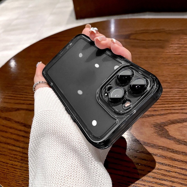 Ốp Điện Thoại Acrylic Trong Suốt Chống Sốc Bảo Vệ Ống Kính Máy Ảnh Sang Trọng Cho iPhone 13 12 Pro Max