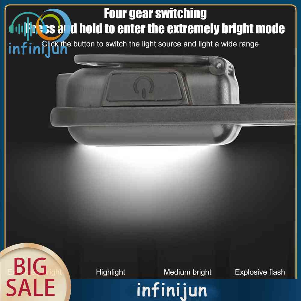 Móc Khóa Đèn LED COB Mini 400lm Chống Nước 4 Chế Độ