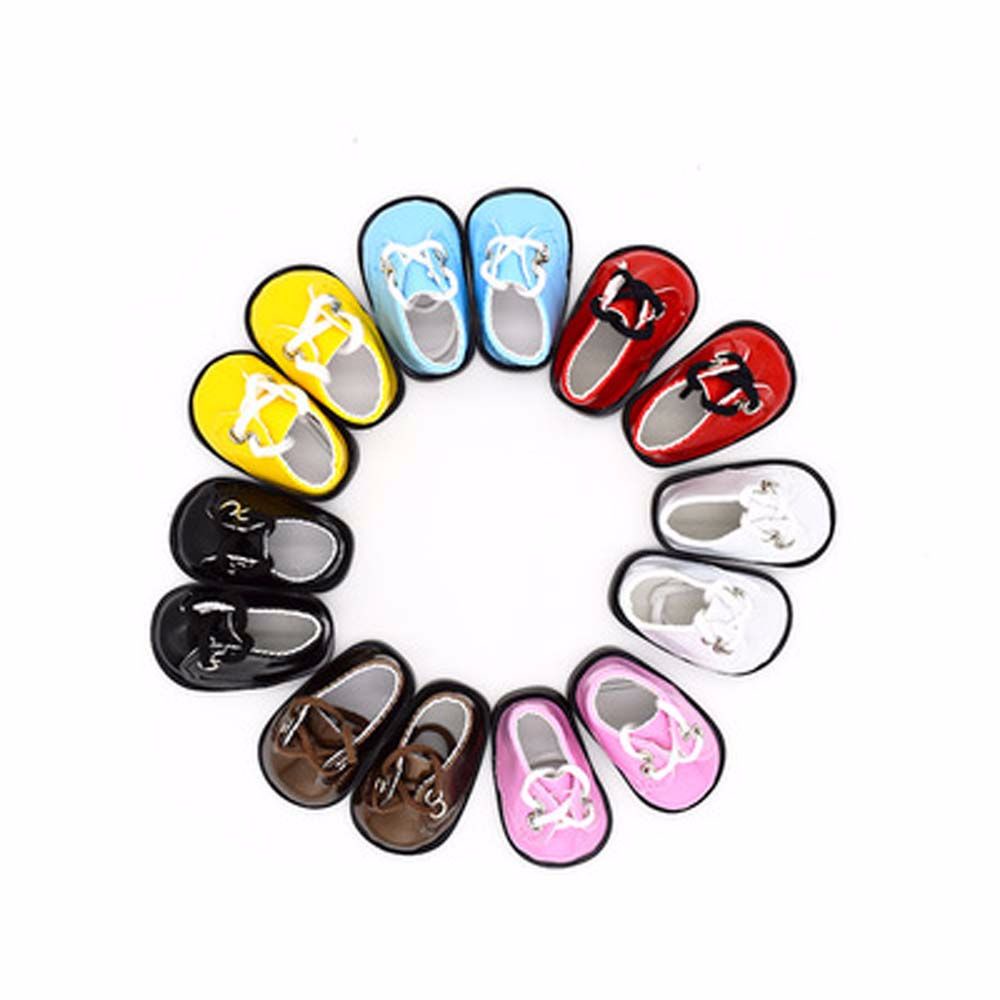 Giày Da Pu Đính Kim Tuyến Nhiều Màu Dễ Thương Cho Búp Bê Bjd 14 Inch Bjd 5.5x2.8cm Diy