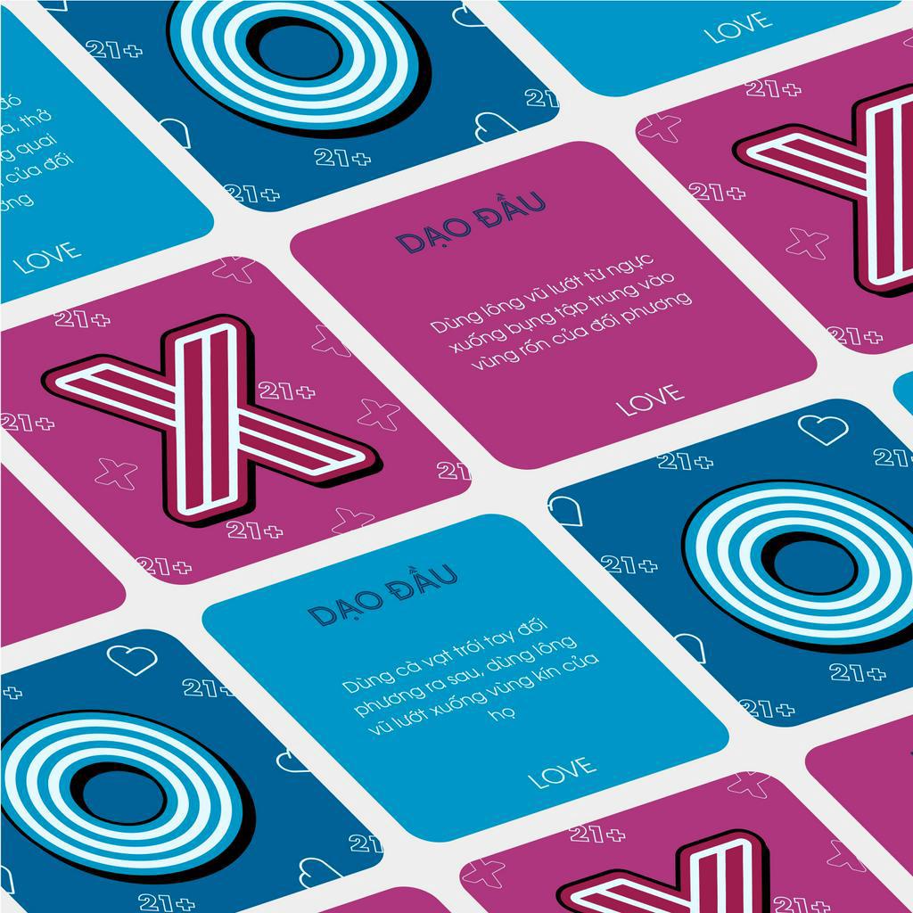 Bộ bài tình yêu XOXO, boardgame cặp đôi LOVE trò chơi cho couple hẹn hò