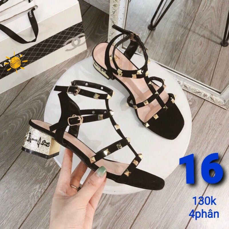 Giày Cao Gót Sandal Nữ Thấp 4 Phân Phù Hợp Đi Học, Đi Làm, Đi Chơi - MS 016