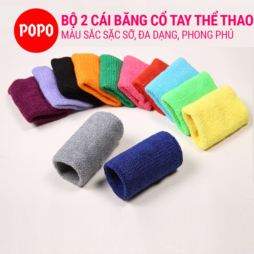 Băng cổ tay thể thao hiện đại cho nam(nữ) POPO (bộ 2 cái) thoáng khí thấm mồ hôi, mềm mại, bảo vệ cổ tay