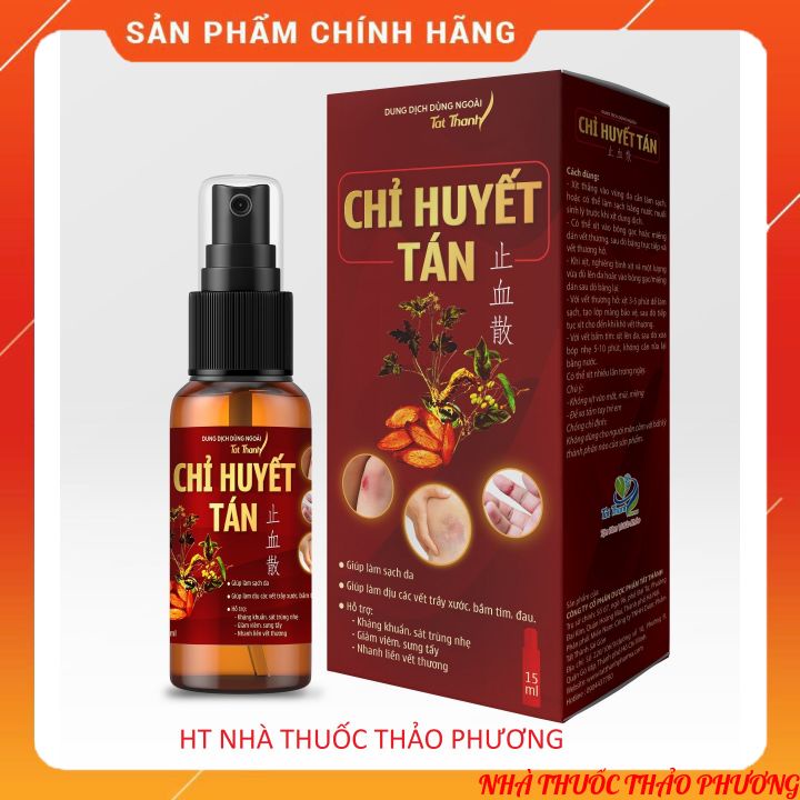Xịt vết thương tạo màng sinh học CHỈ HUYẾT TÁN bảo vệ vết thương khỏi tình trạng sưng tấy,bội nhiễm nguồn gốc Đông y