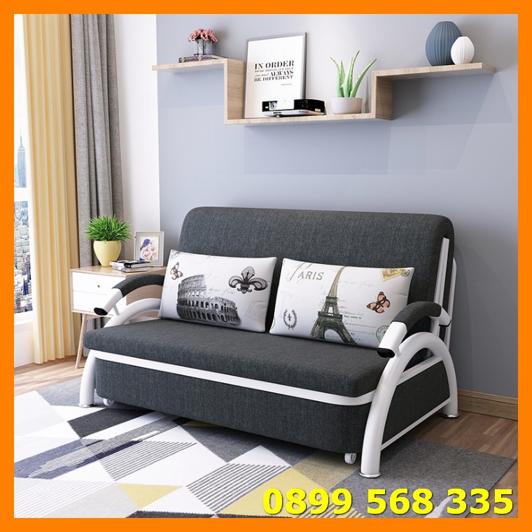 Giường Gấp Gọn Thông Minh thành ghế Sofa, Sofa Giường Đa Năng Nệm Cao Su