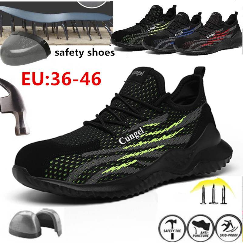 36-46 Fashion safety shoes boots Unisex Anti-smash and anti-puncture Protective work shoes Outdoor sports hiking shoes