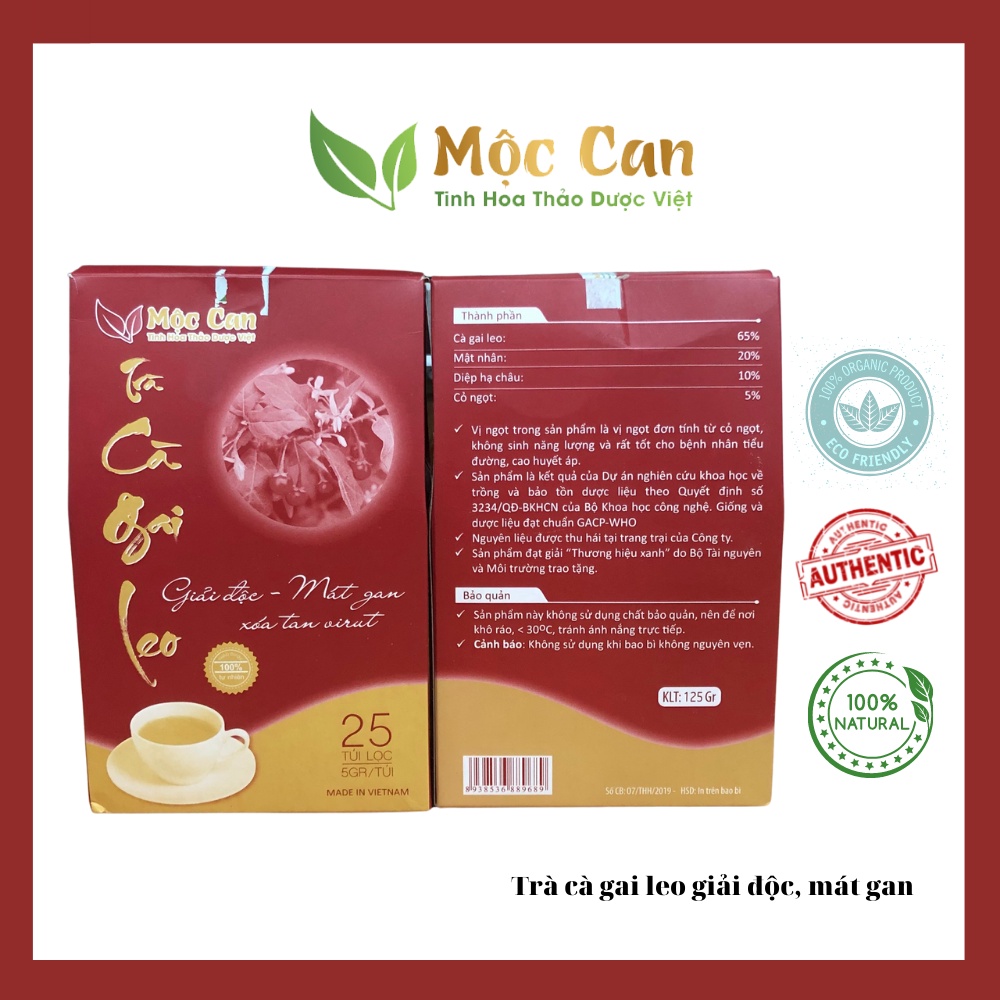 Trà cà gai leo Mộc CAn giúp bổ gan mát gan hỗ trợ làm giảm sơ gan, thanh lọc, đẹp da, giảm cân, detox