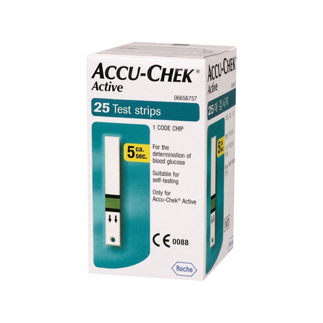 Que thử đường huyết ACCU-CHECK ACTIVE (Hộp 25 que - hộp 50 que)