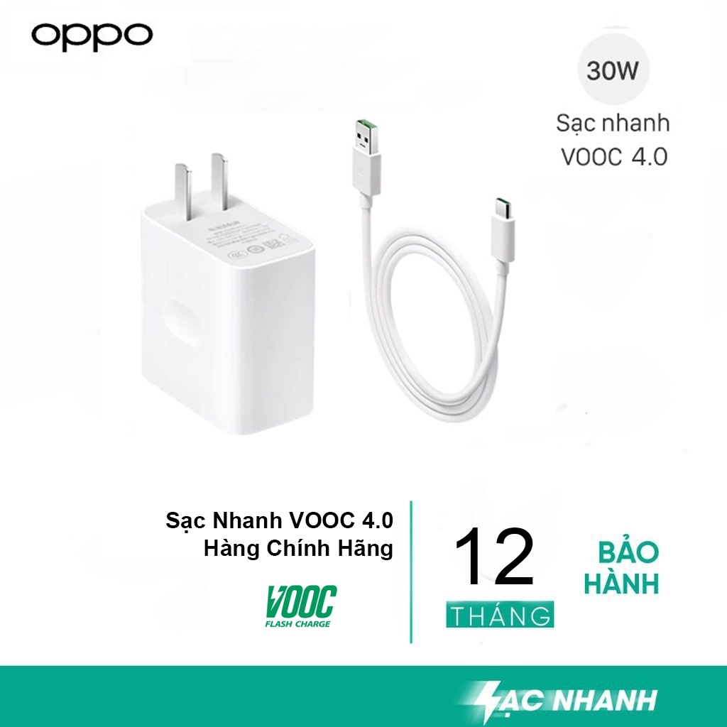 Sạc Nhanh Realme 6 - 30W Công Nghệ VOOC 4.0 - Hàng Chính Hãng