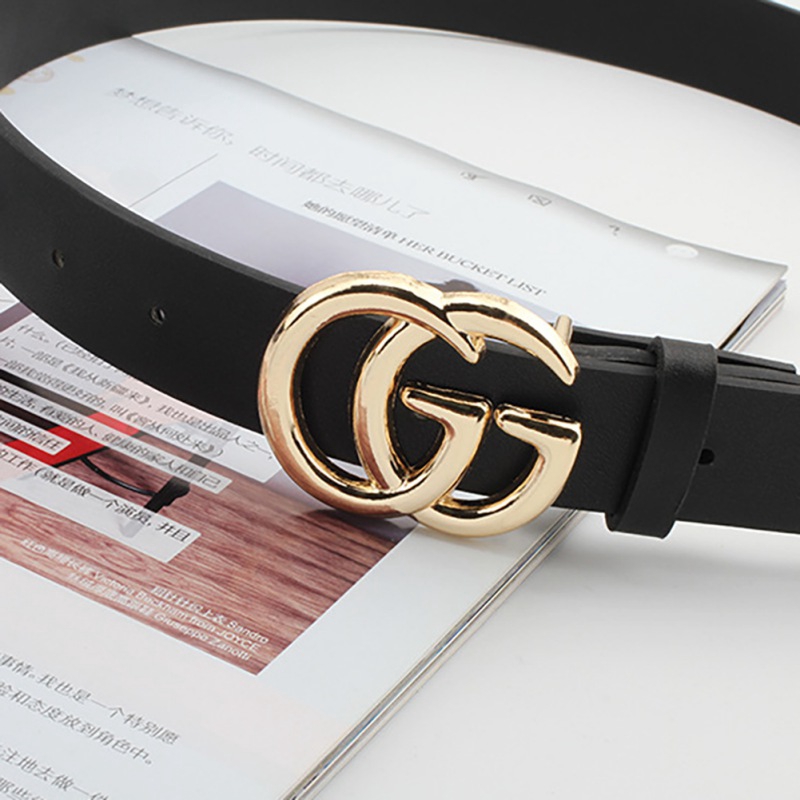 Thắt Lưng Da Pu Khóa Kim Loại Hình Tròn Thời Trang Cho Nữ