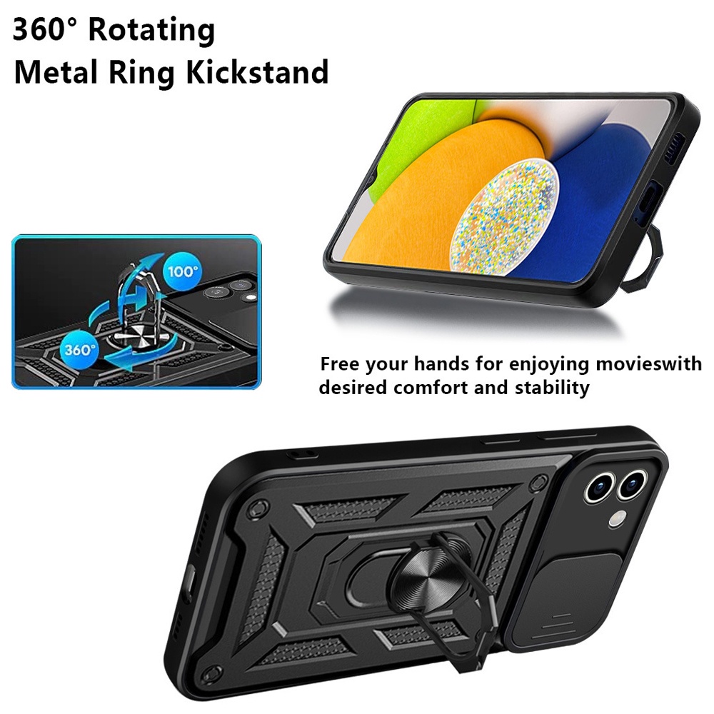 Ốp Điện Thoại Chống Sốc Có Vòng Đỡ Cho Samsung A02 A02s A03S A10S A20 A30 A11 A12 A22 A21S A32 A52 5G A71 A51 A31 A13 A23