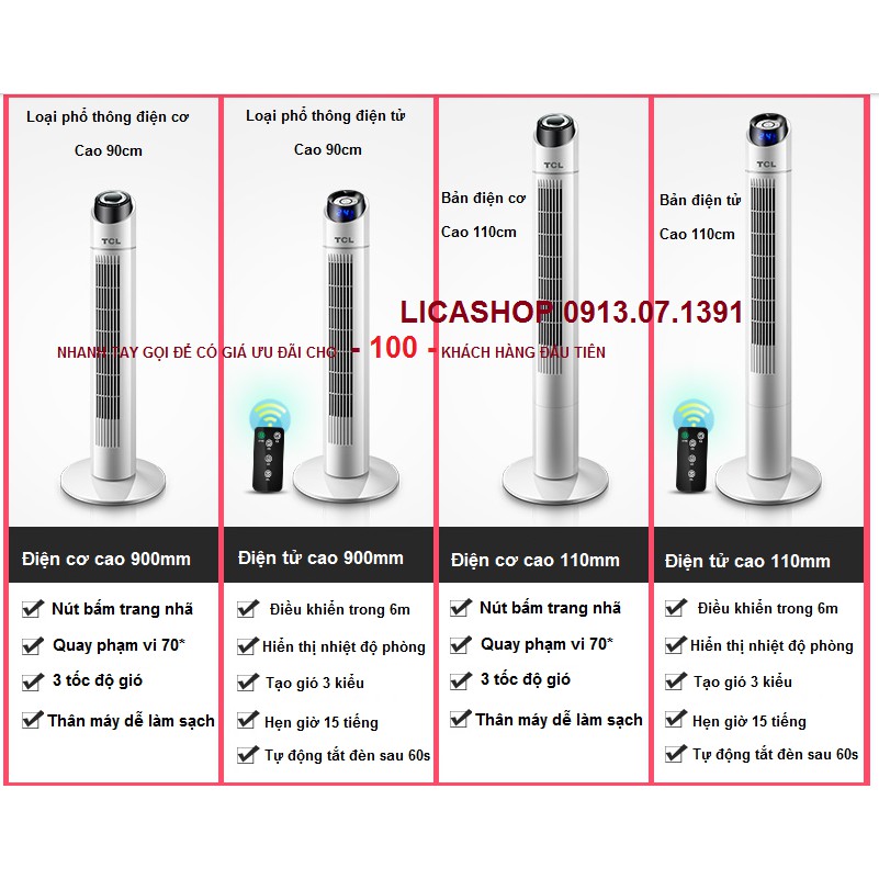 Quạt tháp TCL - Licashop sản phẩm chính hãng bảo hành 6 tháng | BigBuy360 - bigbuy360.vn