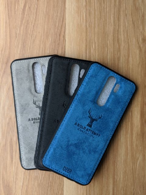 Ốp lưng Redmi Note 8 Pro vải mền đều hình đầu hươu cao cấp