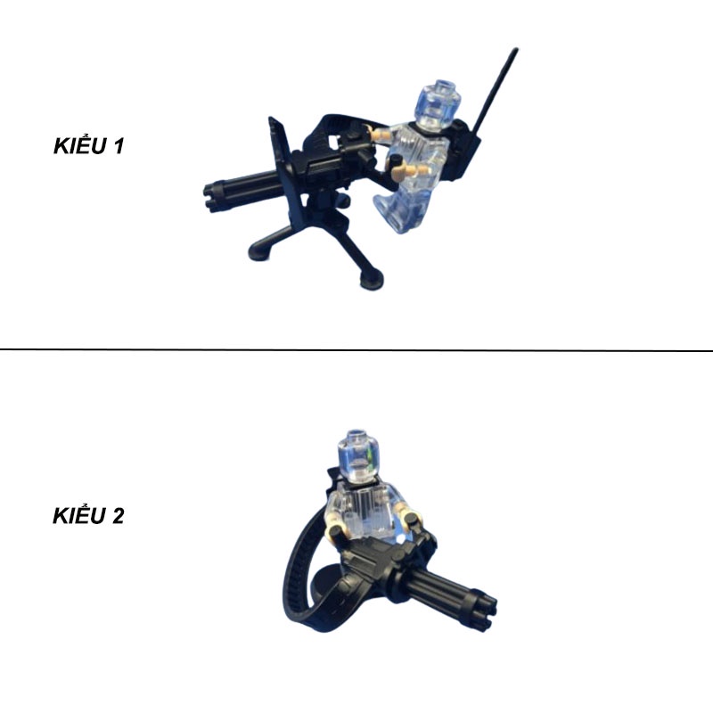 Đồ chơi lắp ráp swat army , mô hình đồ chơi - Vĩ súng Gatling gun 6 nòng