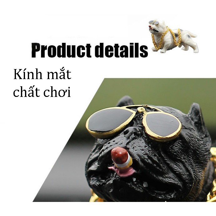 Bộ 4 chó Pitbull trang trí taplo ô tô nhà cửa cực ngầu HÌNH CHỤP THẬT | BigBuy360 - bigbuy360.vn