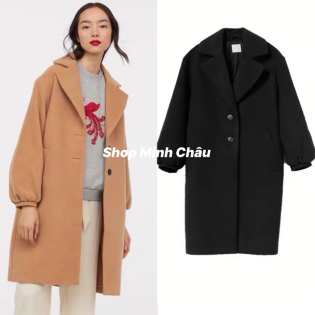 (Sẵn) Áo khoác dạ H&amp;M auth canh sale