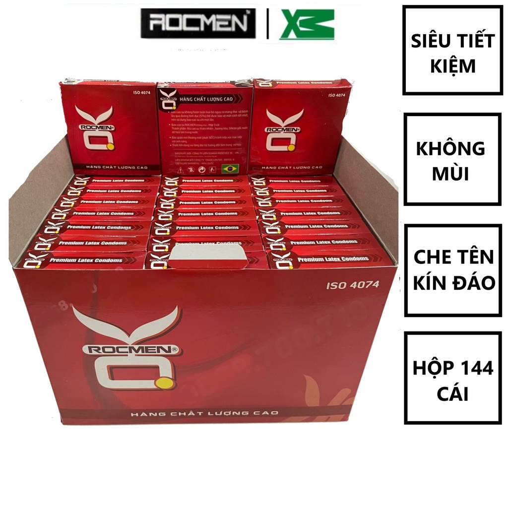 Bao cao su OK gia đình 144 cái giá rẻ Rocmen hương dâu - hương bạc hà - không mùi tuỳ chọn siêu tiết kiệm