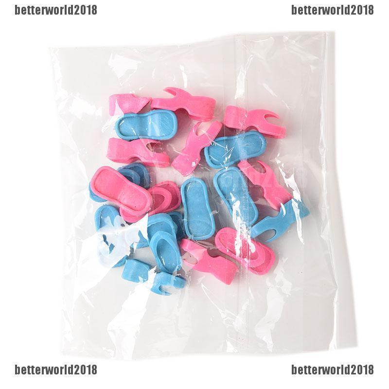 Set 10 đôi giày trang trí cho búp bê Barbie thời trang màu sắc ngẫu nhiên