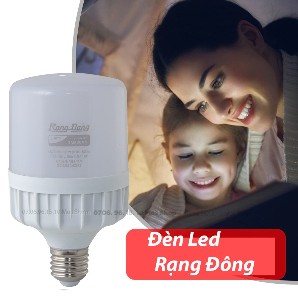 Bóng đèn led trụ Rạng Đông 20W/30W/40W/50W Mos Shop