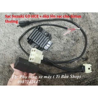 Combo sạc Suzuki GD chuôi HCE chính hãng + dây lên sạc cho Sirius thường