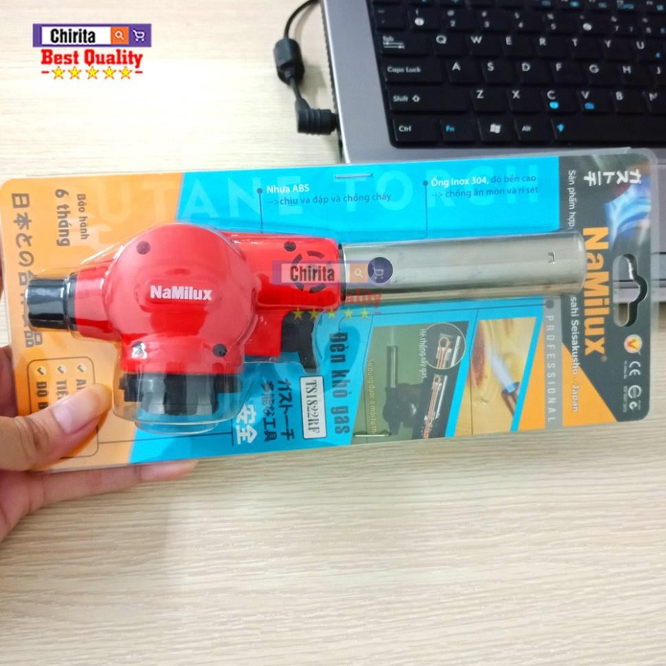 Đèn Khò Gas Cầm Tay NAMILUX - Khò Gas Sử Dụng Cho Bình Gas Mini - Đầu Khò Có Mồi Lửa TS1822RF