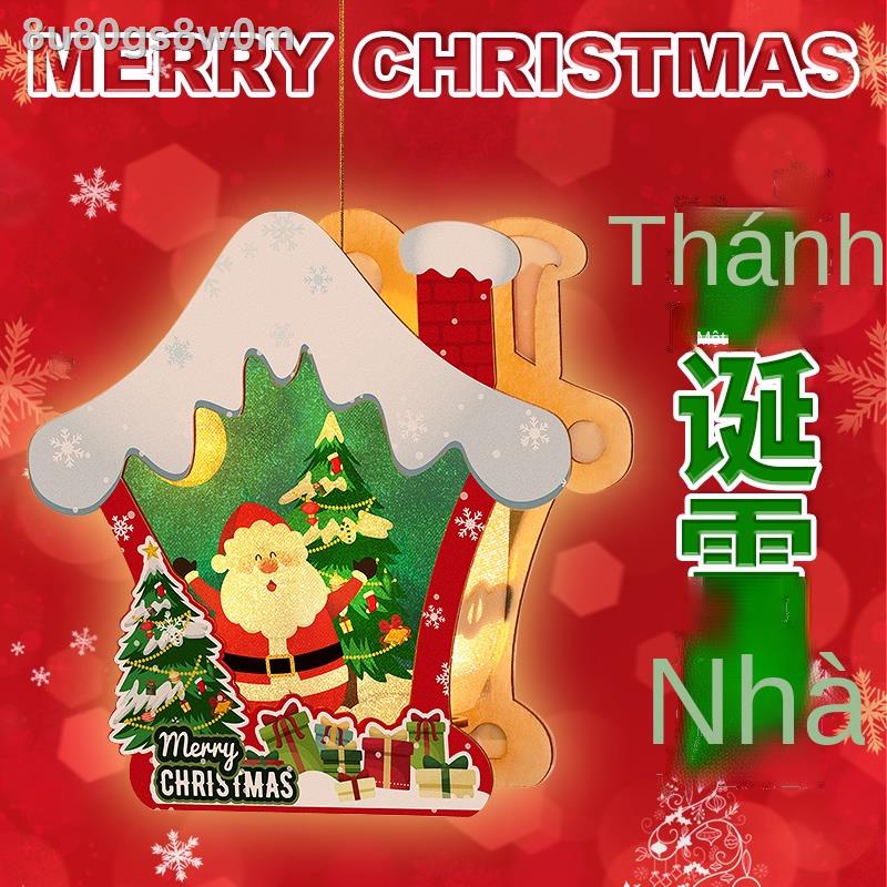 tự làm túp lều Giáng sinh làm bằng tay đèn lồng di động trẻ em gói vật liệu trang trí đạo cụ trang trí mẫu