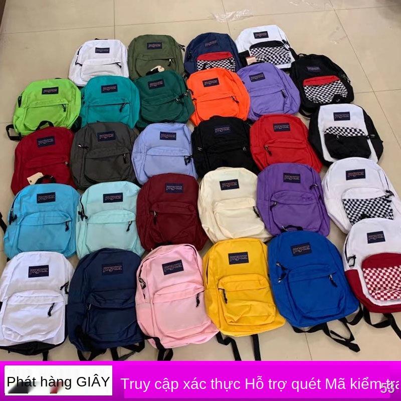 2021❆❀✢Quầy hàng chính hãng JanSport Jasper đồng màu cổ điển ba lô nam và nữ cùng một đoạn túi đựng máy tính học sinh đi