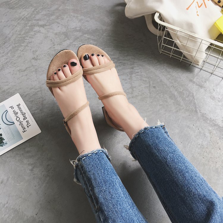 Giày Cao Gót Sandal Nữ Phong Cách Hàn Quốc