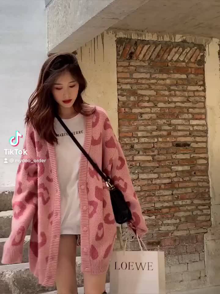 [Trùm Sỉ Len] Áo khoác cadigan len họa tiết da báo dáng dài [siêu sale] - CLG02 | BigBuy360 - bigbuy360.vn