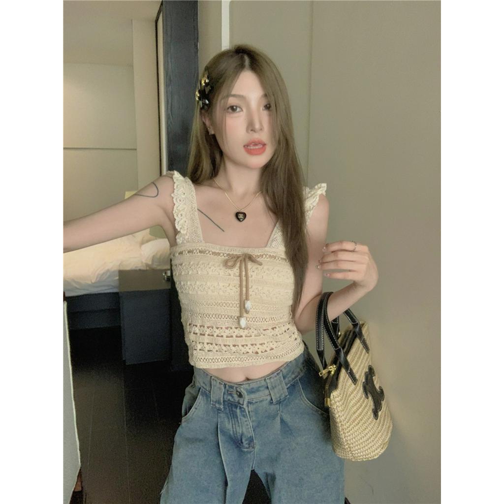 Áo Hai Dây Xếp Ly Phối Dây Thắt Thời Trang Mùa Hè Sành Điệu 62736