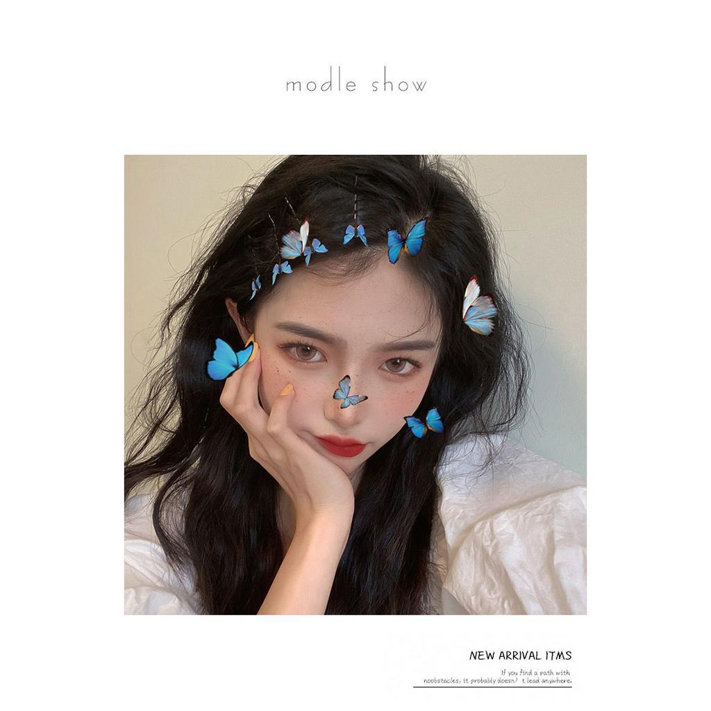 Kẹp tóc đính hình bướm thời trang thanh lịch cho nữ