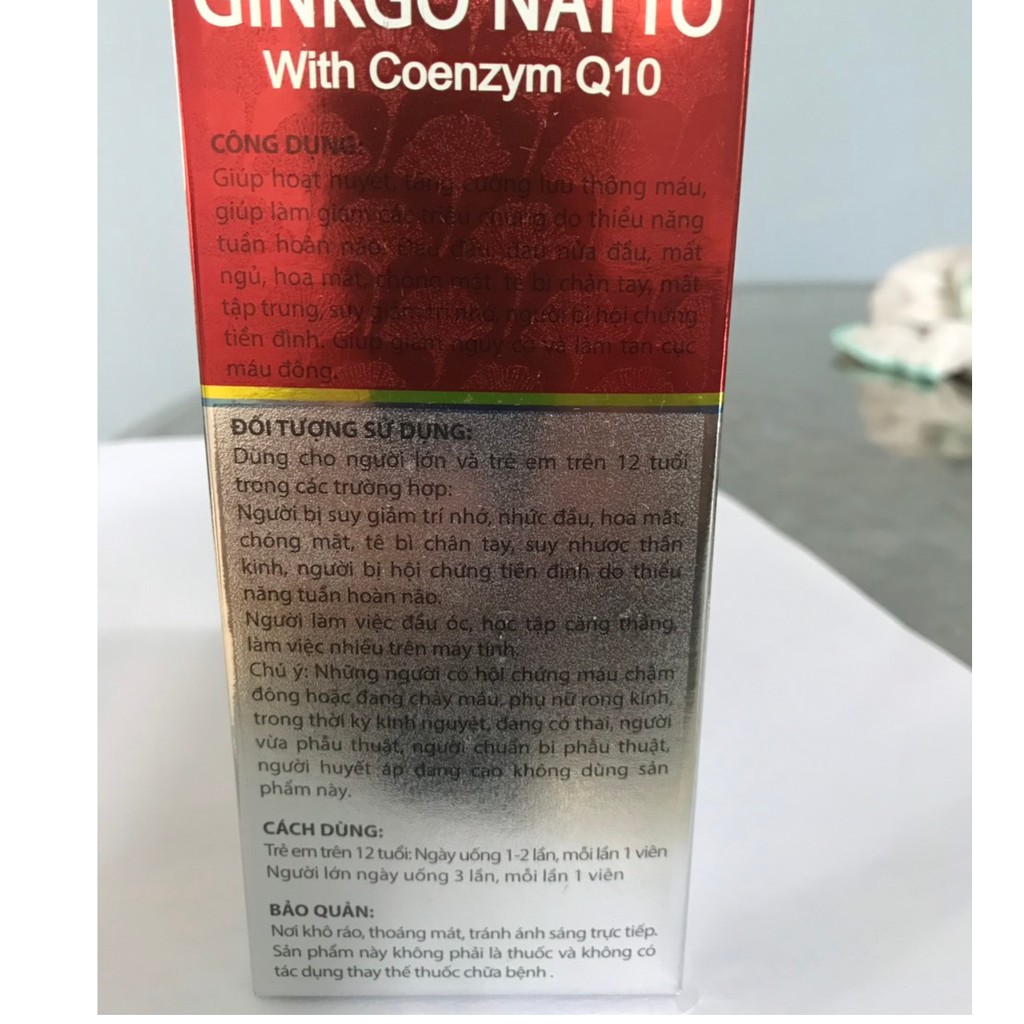 VIÊN UỐNG BỔ NÃO BRAIN GINKO NATTO TĂNG CƯỜNG LƯU THÔNG MÁU