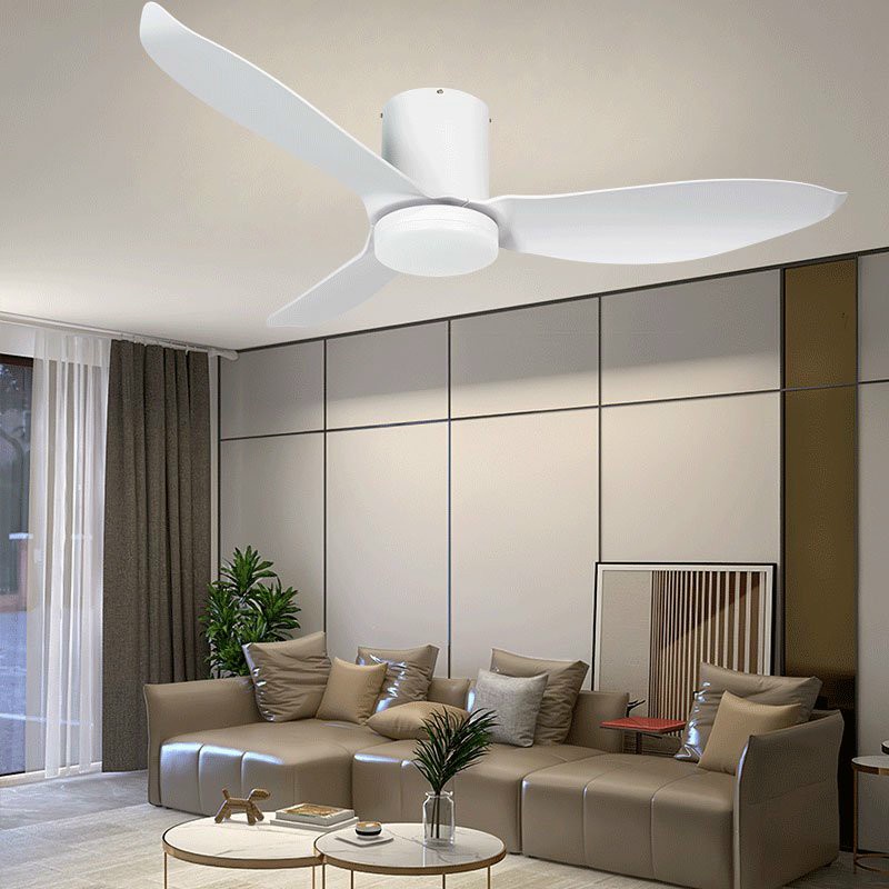 Quạt trần đèn cho chung cư trần thấp,quạt 3 cánh siêu mát,động cơ DC 6 tốc độ,có hẹn giờ,đảo chiều