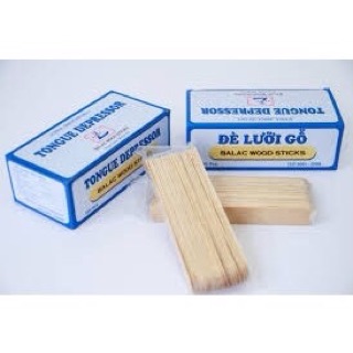 Que đè lưỡi gỗ hộp 100 que