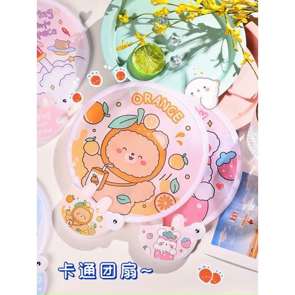 Quạt Tròn Tự Bung Gấp Gọn Bỏ Túi Siêu Tiện Lợi