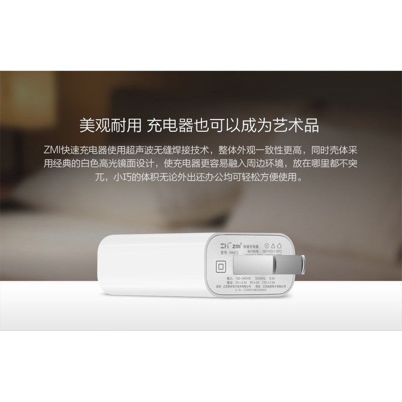 Củ sạc nhanh cao cấp QC3.0 Xiaomi-ZMI HA612