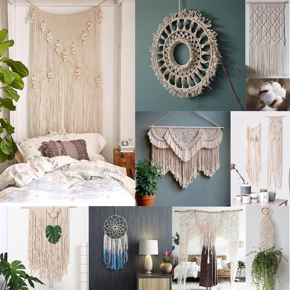 Cuộn Dây Cotton 100% Màu Be Dùng Làm Đồ Thủ Công Diy Mới