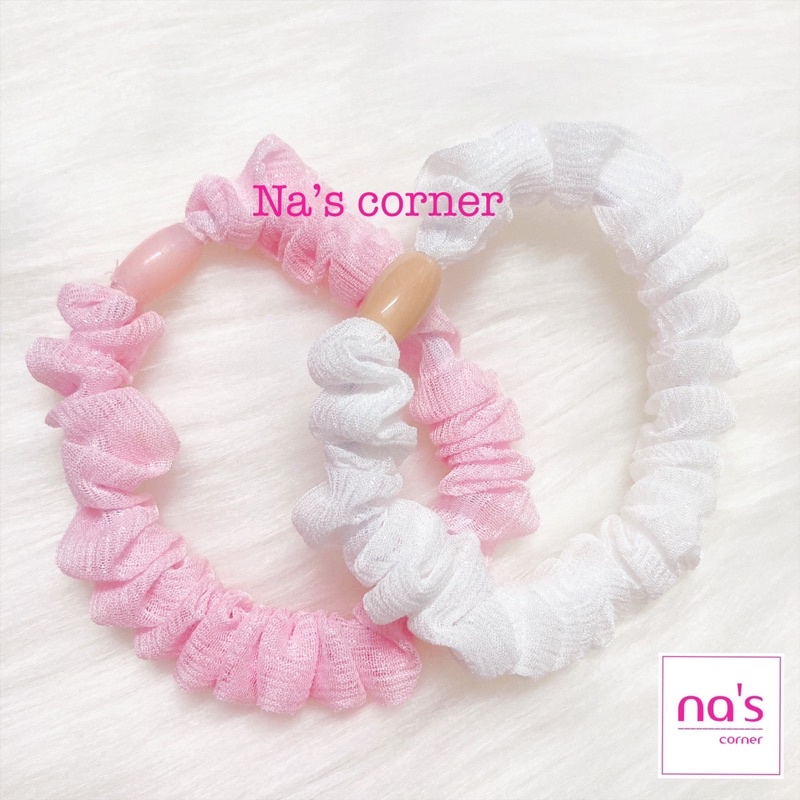 Thun cột tóc vải chun buộc size nhỏ kim tuyến nhẹ