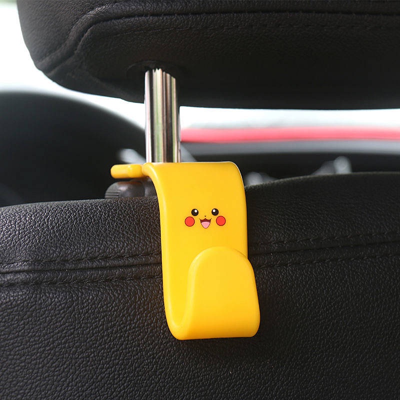 Car Seat Back Hook Cute Cartoon Multifunctional Back Invisible Storage Creative Small Hook Car Interior Supplies Complete Collection Aqhe