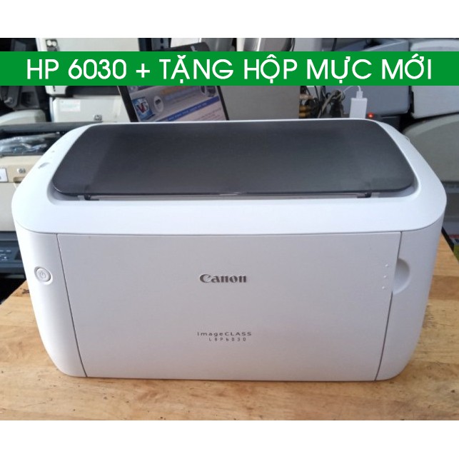 Máy in cũ 95% Canon LBP 6030 in khổ A4, A5 + Tặng hộp mực mới + dây cáp usb + dây nguồn mới