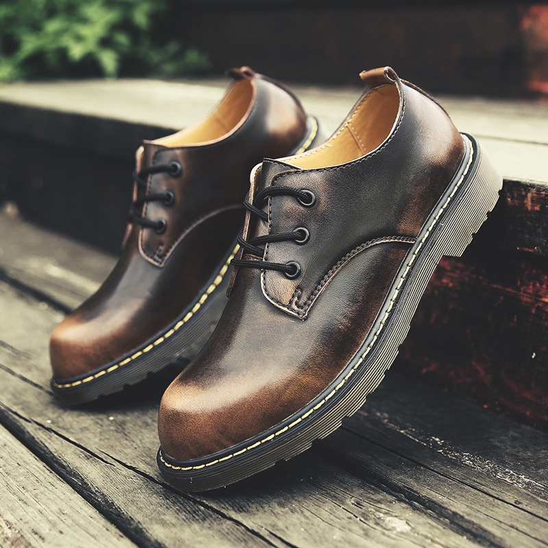 Size 35-48 Dr. Giày Bốt Martin Bằng Da Bò Cổ Điển Thời Thượng Cho Cặp Đôi