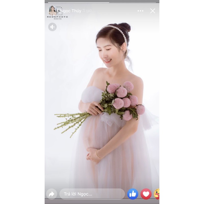 váy chụp ảnh bầu, concept