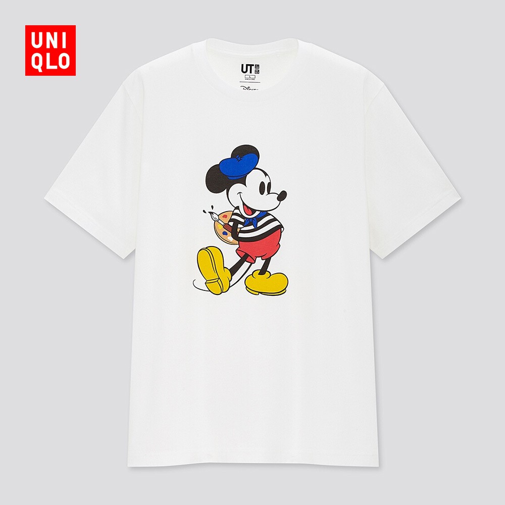 Áo Thun Tay Ngắn Uniqlo 433693 In Mickey Cho Nam Và Nữ