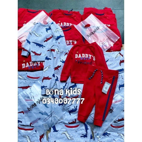 Bộ Nỉ Bé Trai In Hình PR