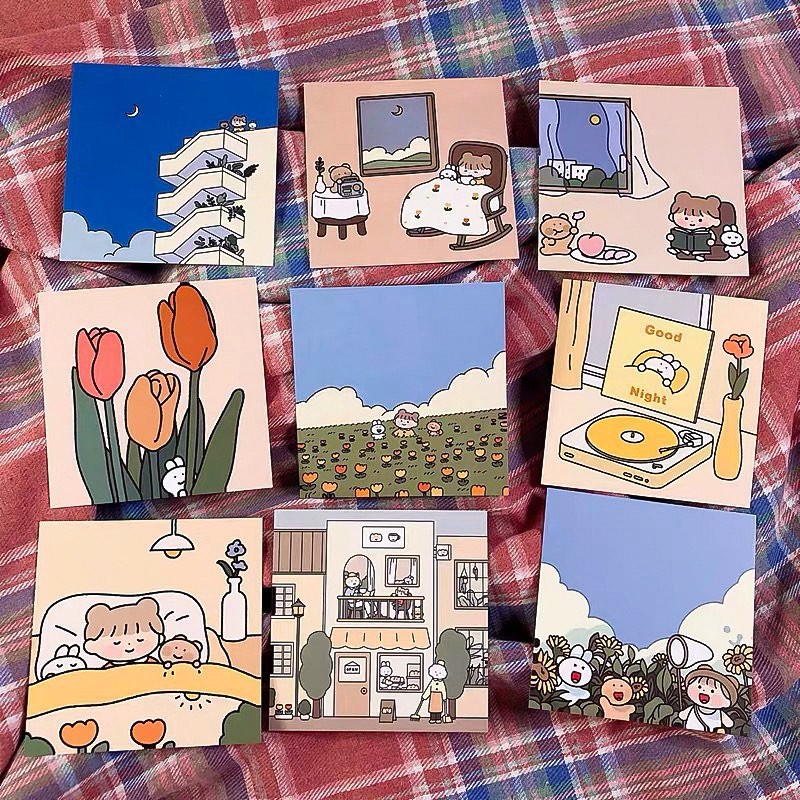 Set 9 Tấm Postcard Dễ Thương