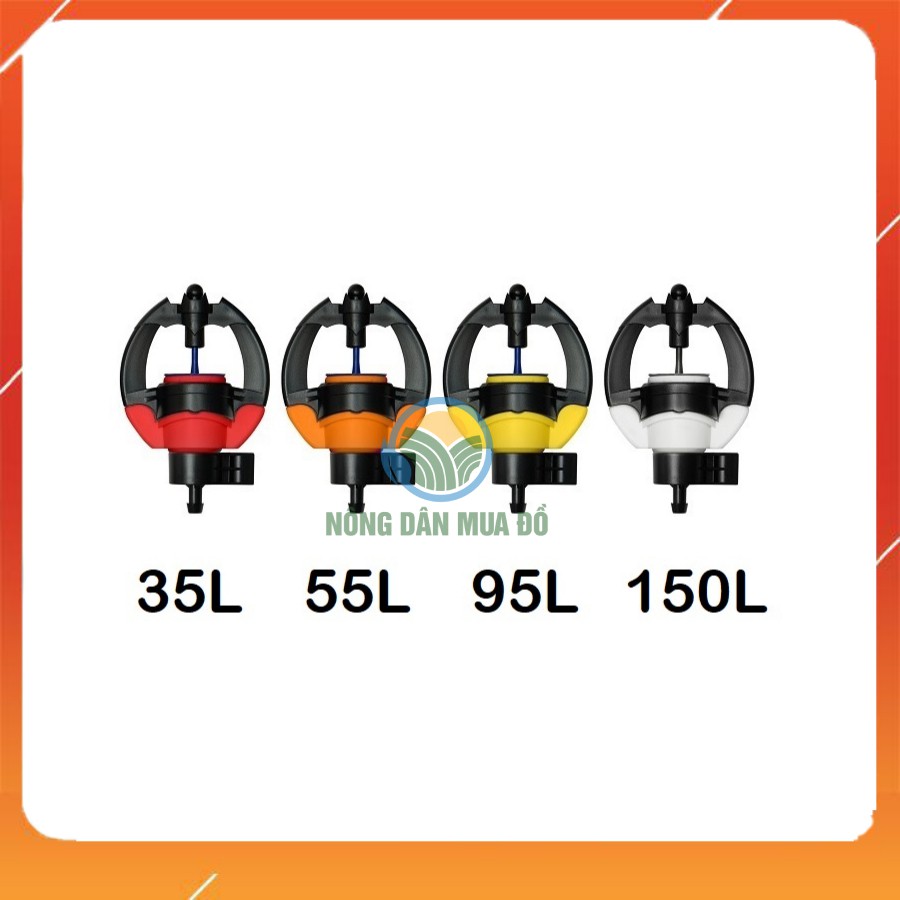 10 Béc Tưới Cây Phun Mưa SD9000 Loại Tốt Giải Pháp Tưới Cây Tự Động Hiệu Quả, Bán Kính Tưới Rộng Tặng nối 6 Ly