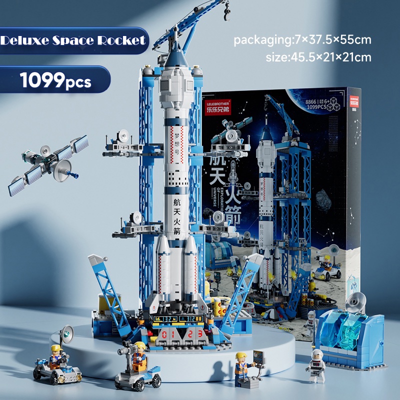 Bộ Đồ Chơi Lắp Ráp Tên Lửa / Tàu Vũ Trụ / Tàu Vũ Trụ Phát Triển Trí Thông Minh Cho Bé Trai