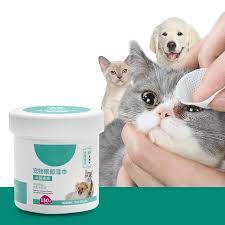 Khăn Ướt Lau Mắt Chó Mèo Chống Ố, Ngừa Gèn, Bông Lau Khóe Mắt Cho Thú Cưng Miếng Vệ Sinh Mắt Mèo, Poodle 150 miếng